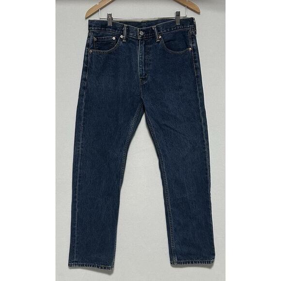 Levi's 505 Jeans Men's 33x30 Blue Denim Regular Fit Mid-Rise Straight Leg EUC - Picture 1 of 12